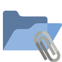open,folder,attachment icon