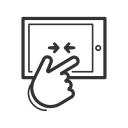 control, device, gesture, handheld, swipe, tablet, zoom svg vector icon