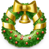 christmas, wreath icon
