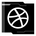 dribbble, epic, social svg vector icon