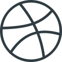 dribbble, logo, media, social svg vector icon