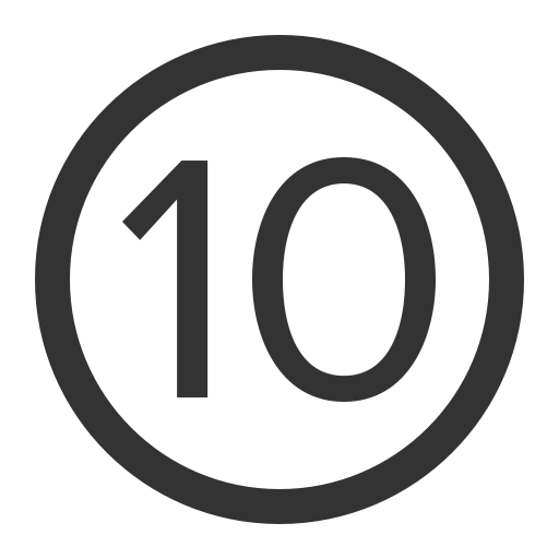 Digital Num10 Linear svg vector icon