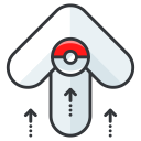 arrow, game, go, play, pokemon svg vector icon