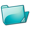cyan, folder icon