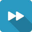 blue, fast, forward, increase, next, shadow, skip svg vector icon