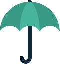 forecast, protection, rain, umbrella, weather icon