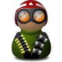 night,vision,red,helmet,green icon