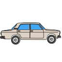 2107, auto, automobile, avtovaz, car, lada, vehicle svg vector icon