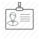 badge, card, document, id, identity, name, tag icon
