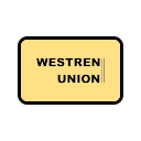 online payment, online transaction, payment method, union, westren svg vector icon
