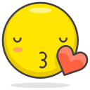 closed, eyes, face, kissing, with svg vector icon