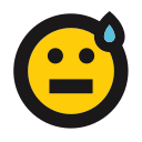embarrassed, emoji, emot, nervous, shy, sweat svg vector icon