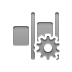 distribute,horizontal,right,gear icon