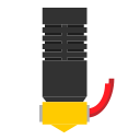3d print, hotend svg vector icon