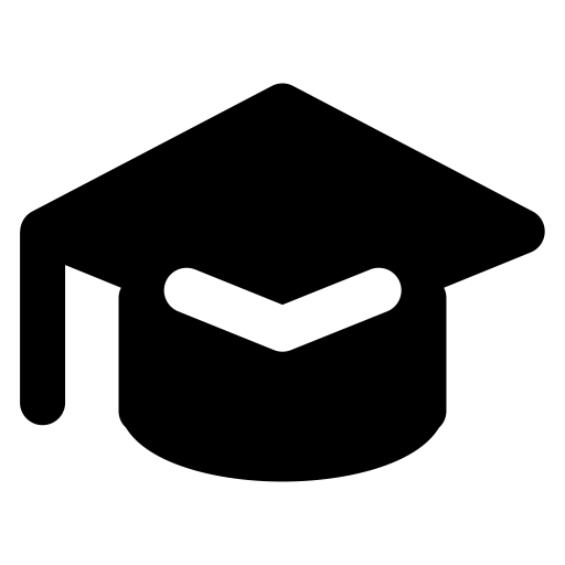Bachelor Cap Solid svg vector icon