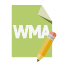 file,format,wma,pencil icon
