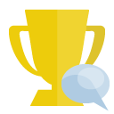 trophy,speech,bubble icon