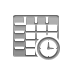 spreadsheet,clock icon