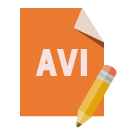 file,format,avi,pencil icon