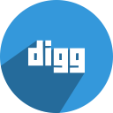 dig, digg svg vector icon