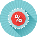 %, badge, discount, price, promotion icon