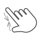 finger, gesture, hand, interactive, pinch, scroll, swipe svg vector icon