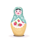 matryoshka, woman icon