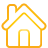 basic, home, yellow icon
