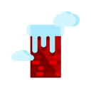 bricks, chimney, christmas, claus, merry, santa svg vector icon