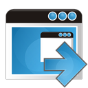 application, arrow, right icon