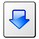 kget,list,arrow,blue,download,file,descending,fall,decrease,down,descend,paper,document,listing icon