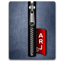 arj,silver,blue icon