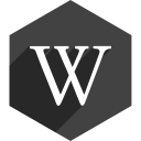 hexagon, media, shadow, social, wikipedia svg vector icon