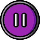audio, media, media player, music, pause, video player svg vector icon