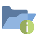 open,folder,info icon