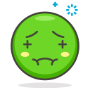 1, face, nauseated svg vector icon