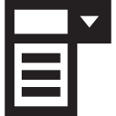 arrow, dropdown, expand, items, list, menu, options svg vector icon