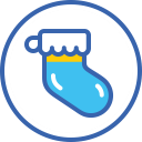 christmas, new, sock, year, новый год, носок svg vector icon