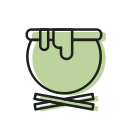 candy, coocking, halloween, pot, scary, sweet, witch svg vector icon