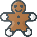 christmas, cookie, gingerbread, sweet svg vector icon