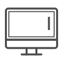 desktop, desktop computer, desktop computer , desktop , desktop line svg vector icon