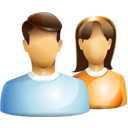 boy, female, friends, girl, group, male, users icon