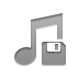 music,beamed,note,diskette icon