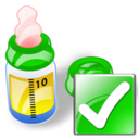 feeding,bottle,ok,right,yes,correct,next,forward,arrow icon