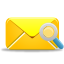mail, search icon
