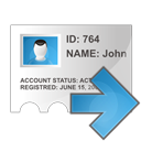 profile, right icon