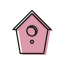birdhouse, christmas, christmastime, cold, house, snow svg vector icon