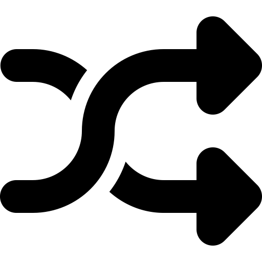 Shuffle svg vector icon