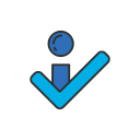 check, linkdein, professional finder, profinder svg vector icon