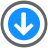 download,descending,fall,decrease,down,descend icon